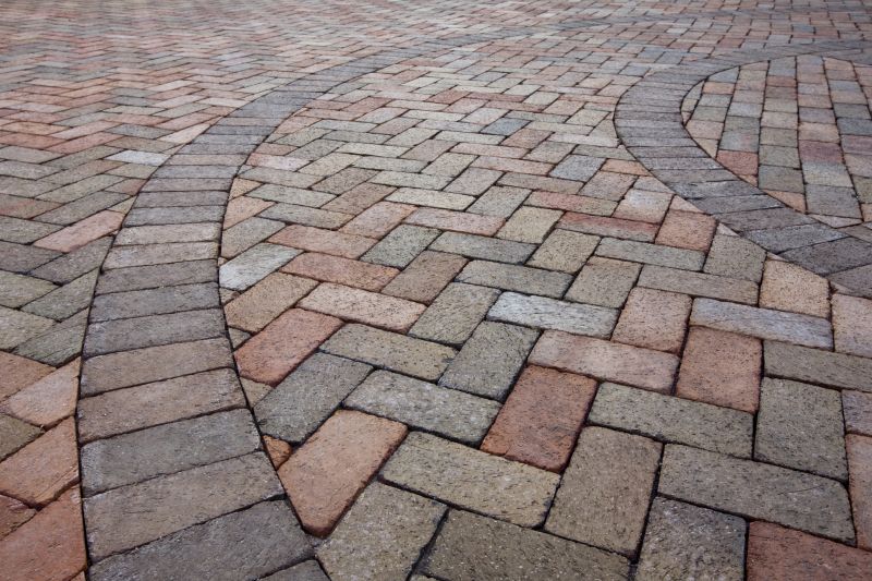 Paver patio with intricate pattern